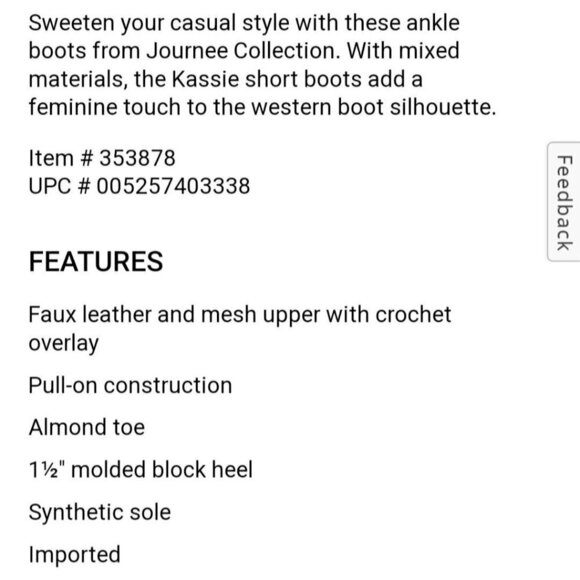 Journey Collection Kassi Western Bootie Black Size 11 - Picture 10 of 10